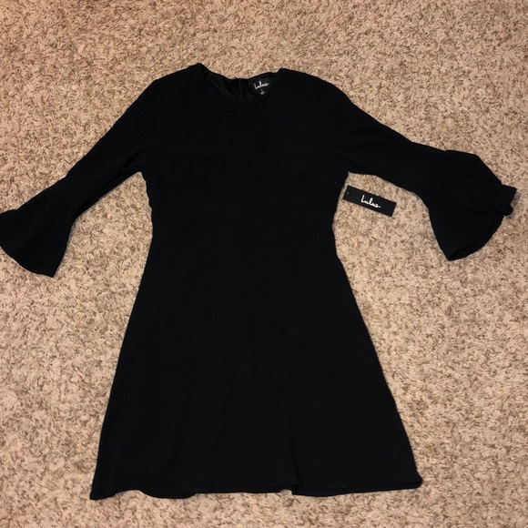 black fit and flair dress - Picture 1 of 3